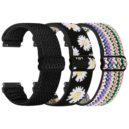 HOTTumpCez Quick Release Watch Band - Choice of Width -18mm 19mm 20mm 22mm 24mm Watch Bands, Solo Loop Adjustable Elastic Nylon Watch Straps Replacement Wristband for Men Women