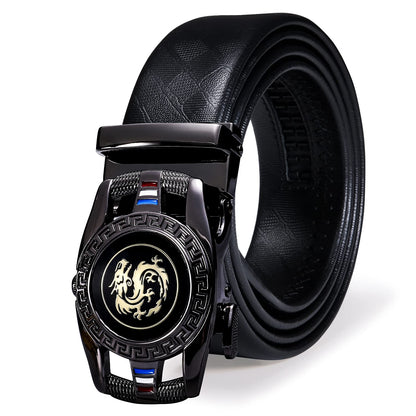 HOTDubulle Designer Mens Belts, Sliding Automatic Buckle Ratchet Dress Belt TOP Genuine Leather Strap Gifts