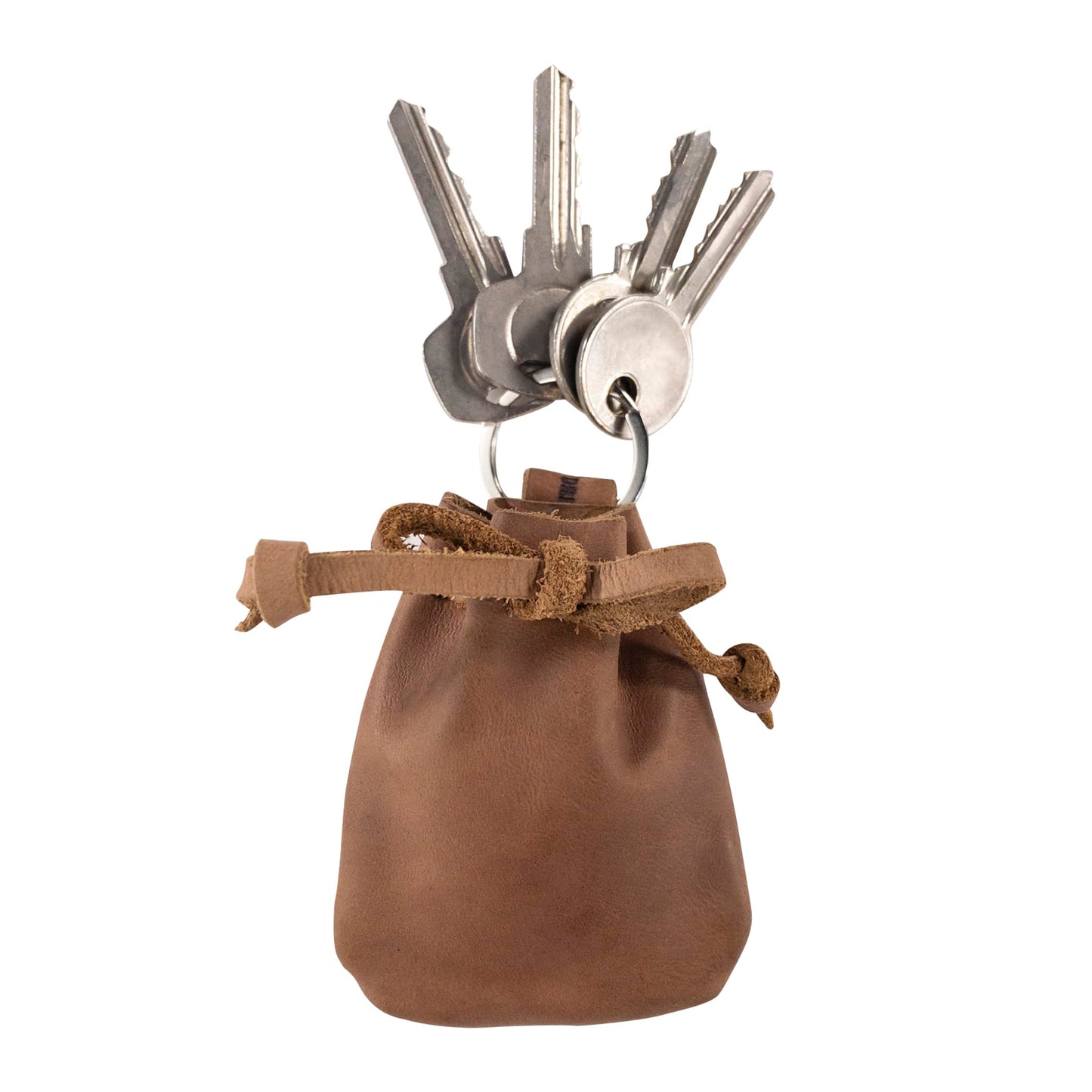 HOTHide & Drink, Mini Medieval Pouch Keychain, Tiny Bag with Keyring, Coin Organizer, Coin Pouch, Full Grain Leather, Handmade
