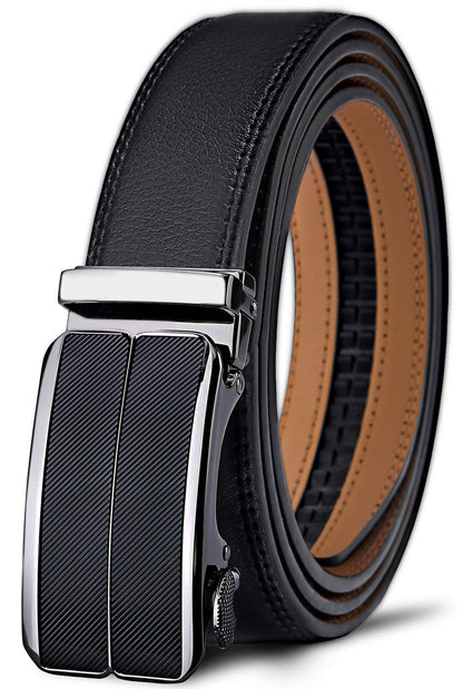 HOTBULLIANT Men's Belt,Slide Ratchet Belt Adjsutable For Men Suit Casual Jeans Gift Boxed,Trim To Fit