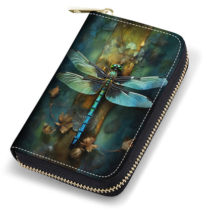 HOTCredit Card Holder Wallets for Women, RFID Blocking Small Leather Card Case Wallet with Zipper Accordion Wallets, Floral Quote Bible Verse Psalm 46:10
