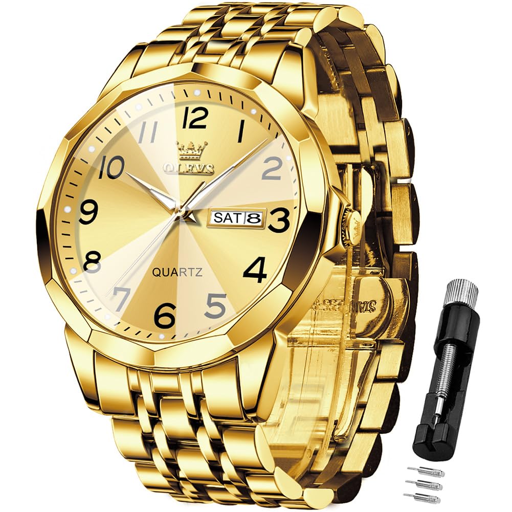 HOTOLEVS Watch for Men Simple Business Dress Analog Stainless Steel Waterproof Luminous Date Easy Read Men Wrsit Watch