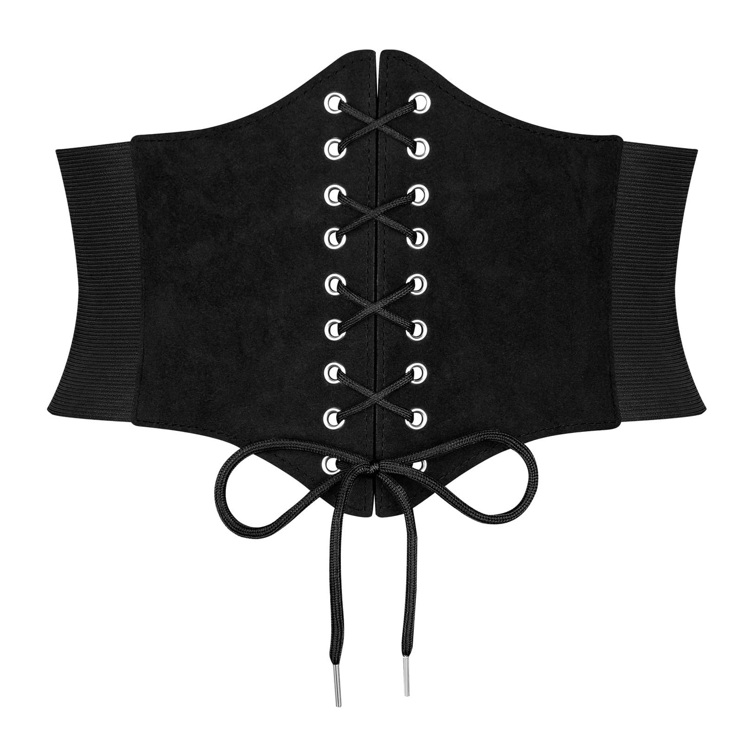 HOTJASGOOD Women’s Elastic Costume Waist Belt Lace-up Tied Waspie Corset Belts for Women