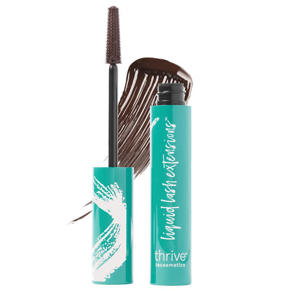 HOTThrive Causemetics Thrive Mascara, Liquid Lash Extensions Mascara, Tubing Mascara Lengthening, Volumizing & Curling, Smudge Proof, Washable, No Clumping or Flaking, Vegan, Brynn (Rich Black)