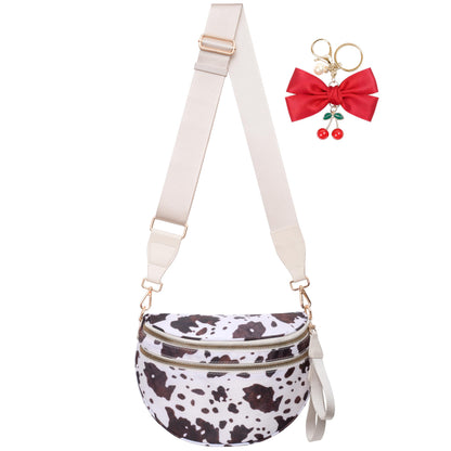 HOTBum Bag Crossbody Bag for Women | Spacious Bum Bags | Nylon Crossbody Fanny Packs | Leopard Purse Belt Wallet (Colour Bum Bag-Brown Leopard)
