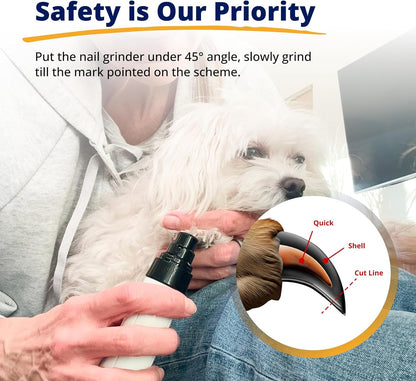 HOTSilent Groom Pro Pet Nail Grinder | Whisper Quiet Claw Trimmer for Dogs, Cats and Other Animals | Safe & Stress Free Nail Grooming, Ideal for Sensitive Dogs of All Breeds & Sizes