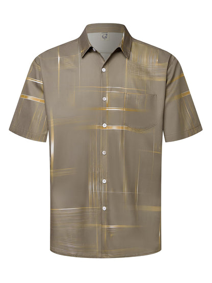 HOTHardaddy Men's Hawaiian Shirt Short Sleeves Printed Button Down Summer Beach Casual Shirts