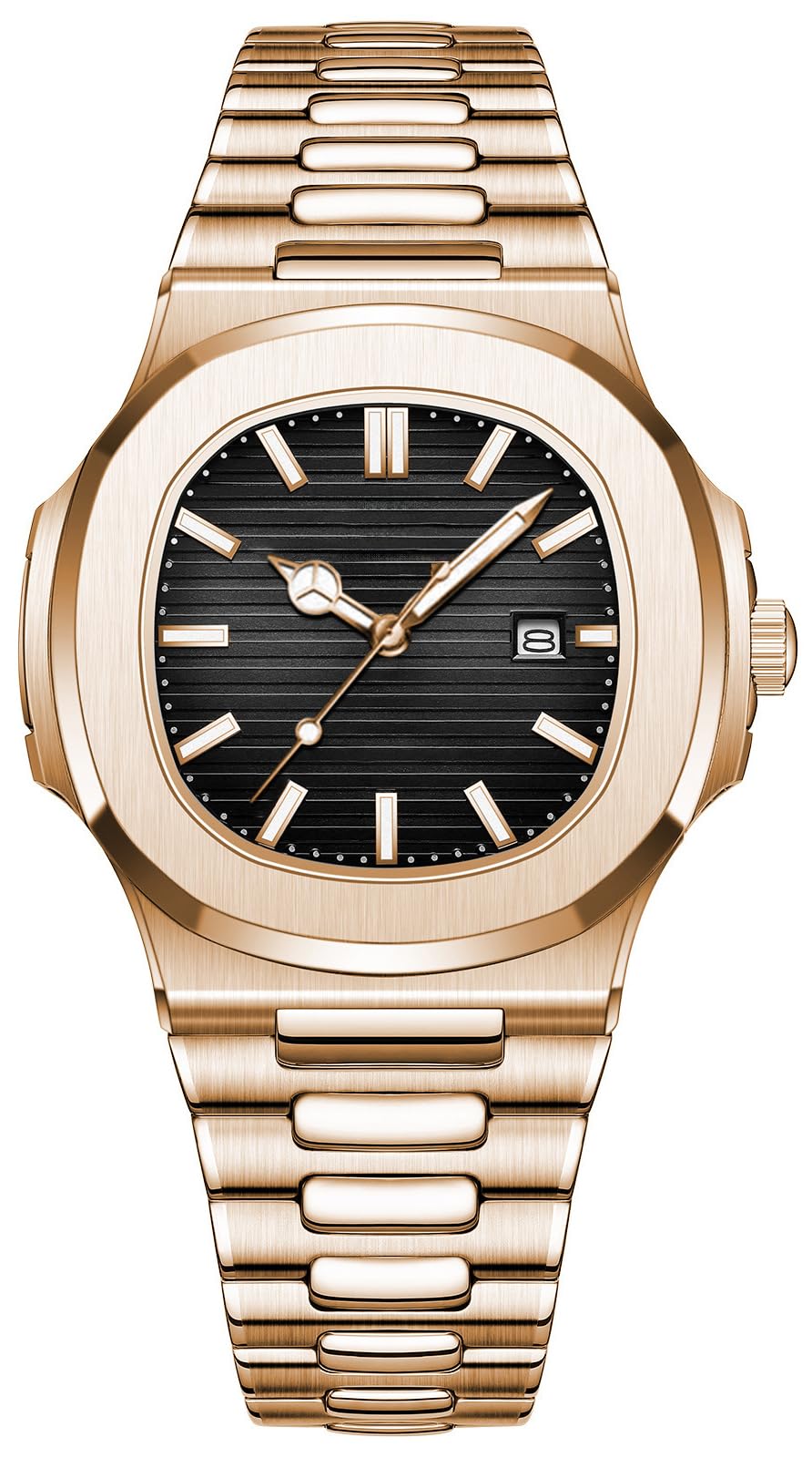 HOTBESTKANG Men Quartz Movement Watch Waterproof Luminous Men's Watch, Stainless Steel Strap Business Watches