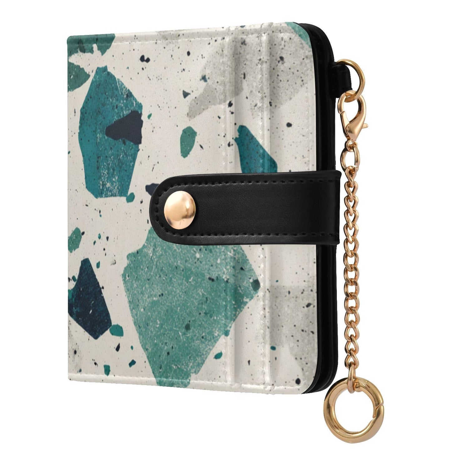 HOTElegant Peonies and Irises Rfid Women Wallet 1 Pack Cute Coin Purse PU Leather Small Wallets Credit Card Holder Bifold Zipper Thin Travel Wallet for Female Ladies Teen Girls Girly