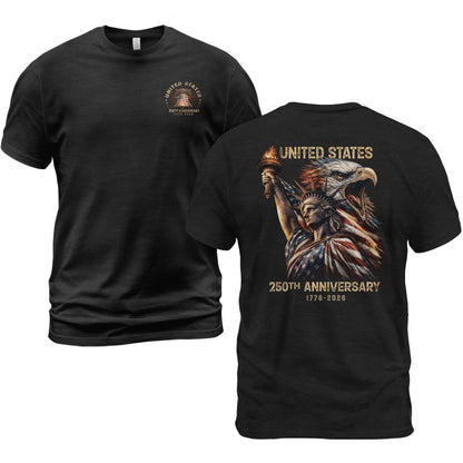 HOT1776-2026 Anniversary USA Shirt, Patriotic Graphic Men Shirt | Patriotic graphic tee featuring anniversary-inspired artwork, heritage details, suitable for holidays, events, casual wear
