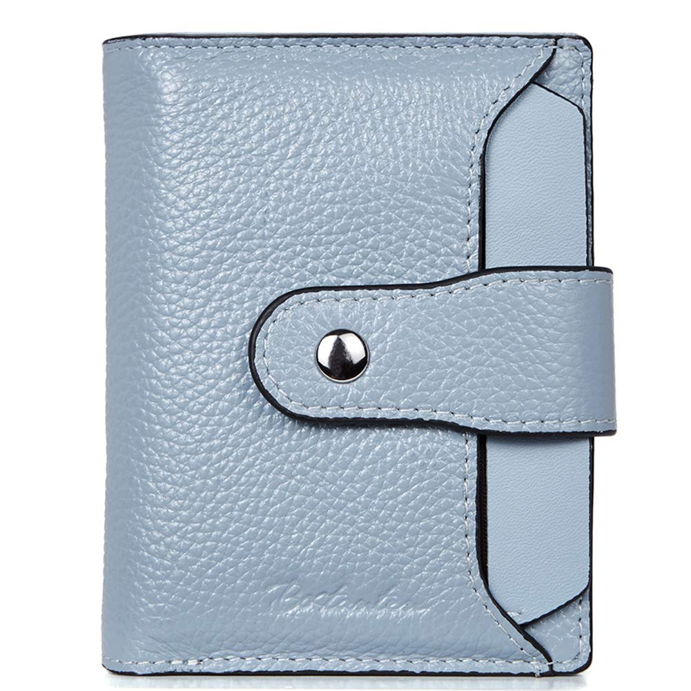 HOTBOSTANTEN Women Leather Wallet RFID Blocking Bifold Zipper Pocket Wallet Card Case Purse with ID Window