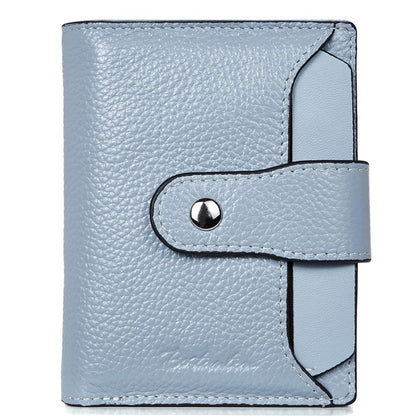 HOTBOSTANTEN Women Leather Wallet RFID Blocking Bifold Zipper Pocket Wallet Card Case Purse with ID Window