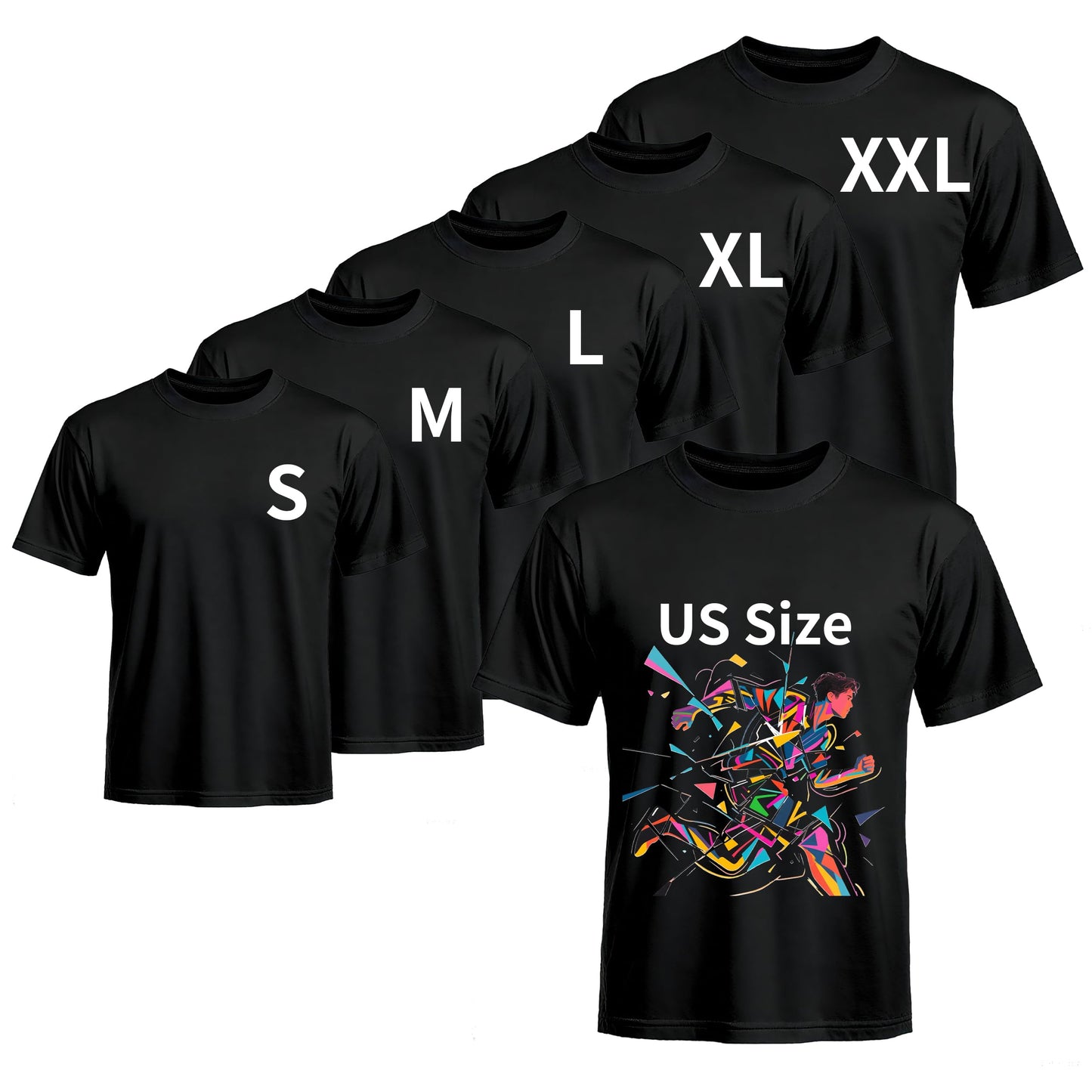 HOTJoyclub 5 PCS Unisex Sublimation Blanks Bulk Polyester T Shirts for Sublimation Crew Neck Short Sleeve Wholesale DIY Gifts