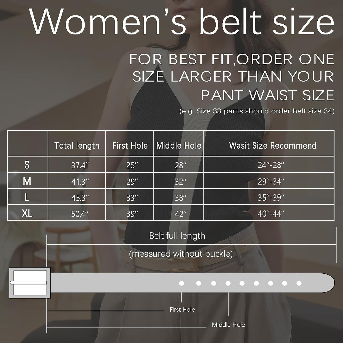 HOTYooAi Womens Leather Belt Skinny Waist Belt for Dresses Jeans Pants with Gold Buckle
