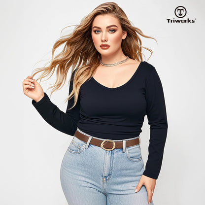 HOTTRIWORKS 2 Pack Leather Belts for Women Fashion Waist Belt with Liquid Shapes Women Belt for Jeans Pants Dresses