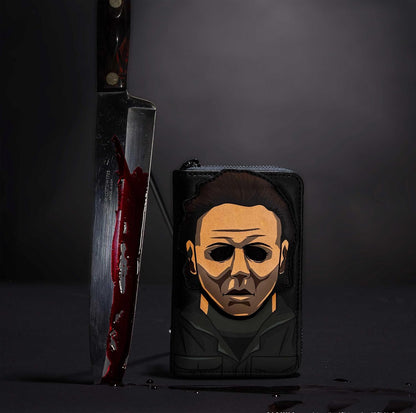 HOTHalloween Michael Myers Mask Cosplay Zip-Around Wallet