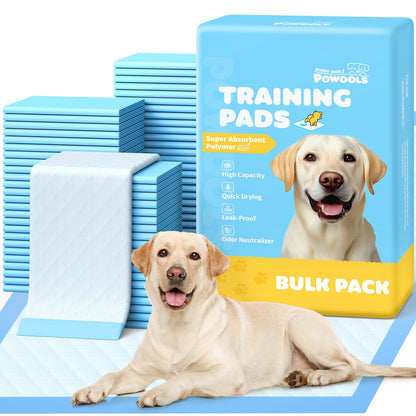 HOTPowools 100-Pack X-Large Puppy Pads - 34'' x 28'' Pee Pads for Dogs Potty Training with Leak-Proof Quick-Dry Design, 6-Layer Wee Wee Pads for Dogs, Blue