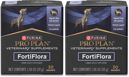 HOTPurina Pro Plan Veterinary Supplements FortiFlora Probiotic Powder for Dogs, Daily Support for Digestive and Immune Health and Occasional Diarrhea