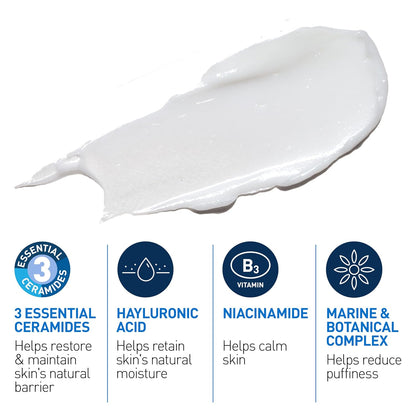 HOTCeraVe Eye Repair Cream, Under Eye Cream For Puffiness And Bags Under Eyes, Hyaluronic Acid + Niacinamide + Marine Botanical Complex, Oil Free & Opthalmologist Tested