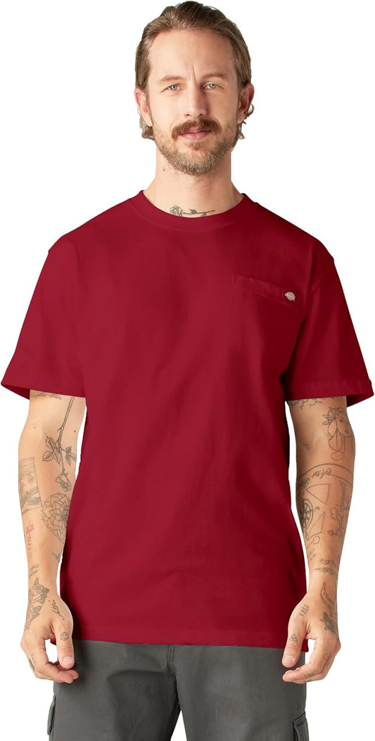 HOTDickies Men's Heavyweight Heathered Short Sleeve Pocket T-Shirt