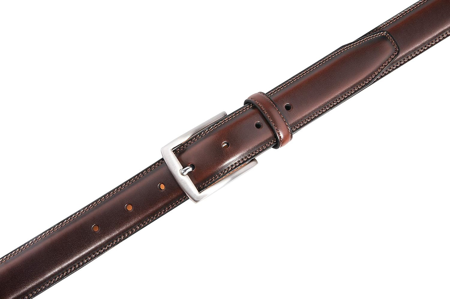 HOTFabio Valenti Genuine Leather Dress Belts For Men - Mens Belt For Suits, Jeans, Uniform With Single Prong Buckle