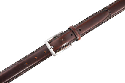 HOTFabio Valenti Genuine Leather Dress Belts For Men - Mens Belt For Suits, Jeans, Uniform With Single Prong Buckle