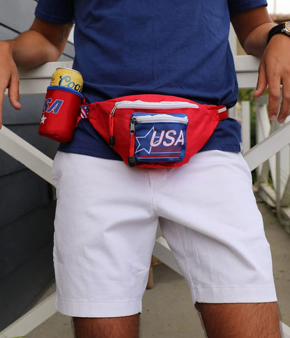 HOTTipsy Elves American Flag Fanny Packs for July 4th BBQs and Summer Pool Parties