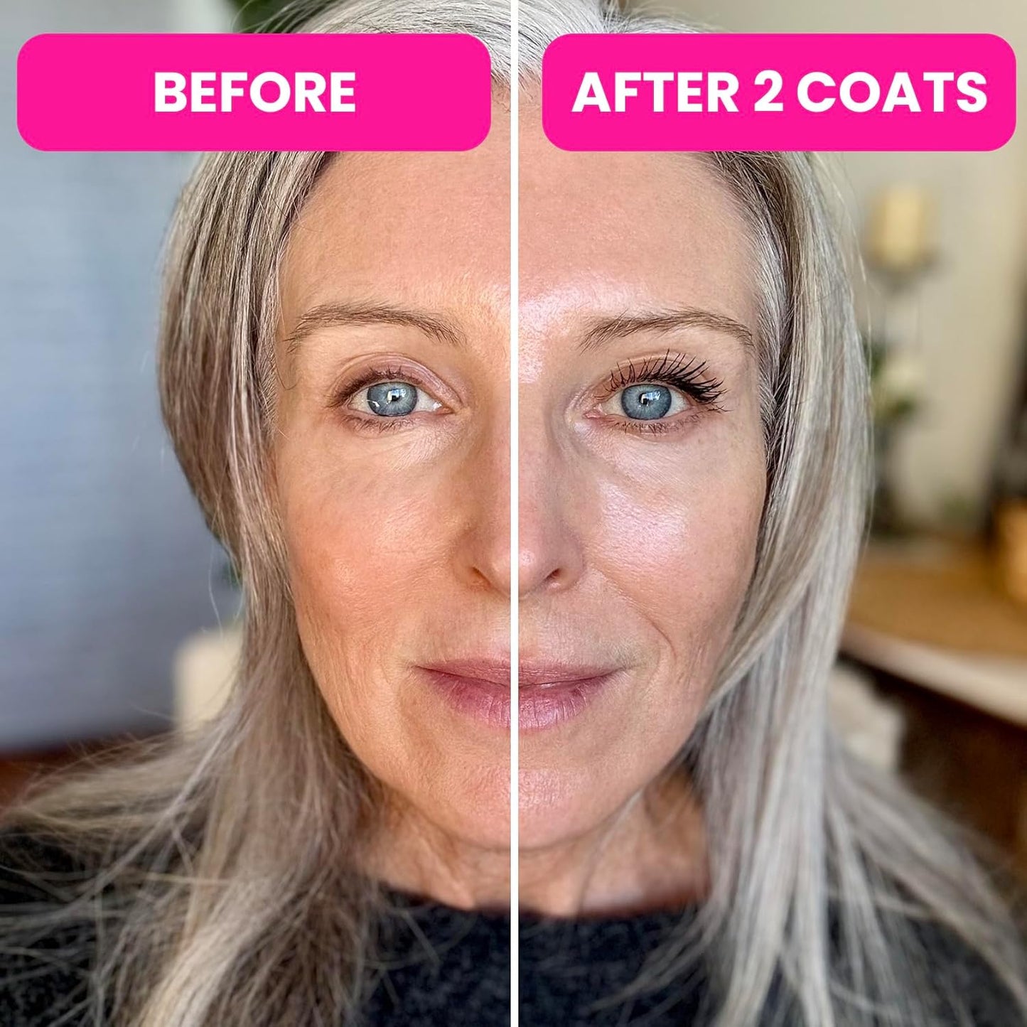 HOTPrime Prometics PrimeLash Mascara for Older Women – Volumizing, Incredible Length in 2 Coats – Long-Stay, Zero Clumps, Hypoallergenic (Black)