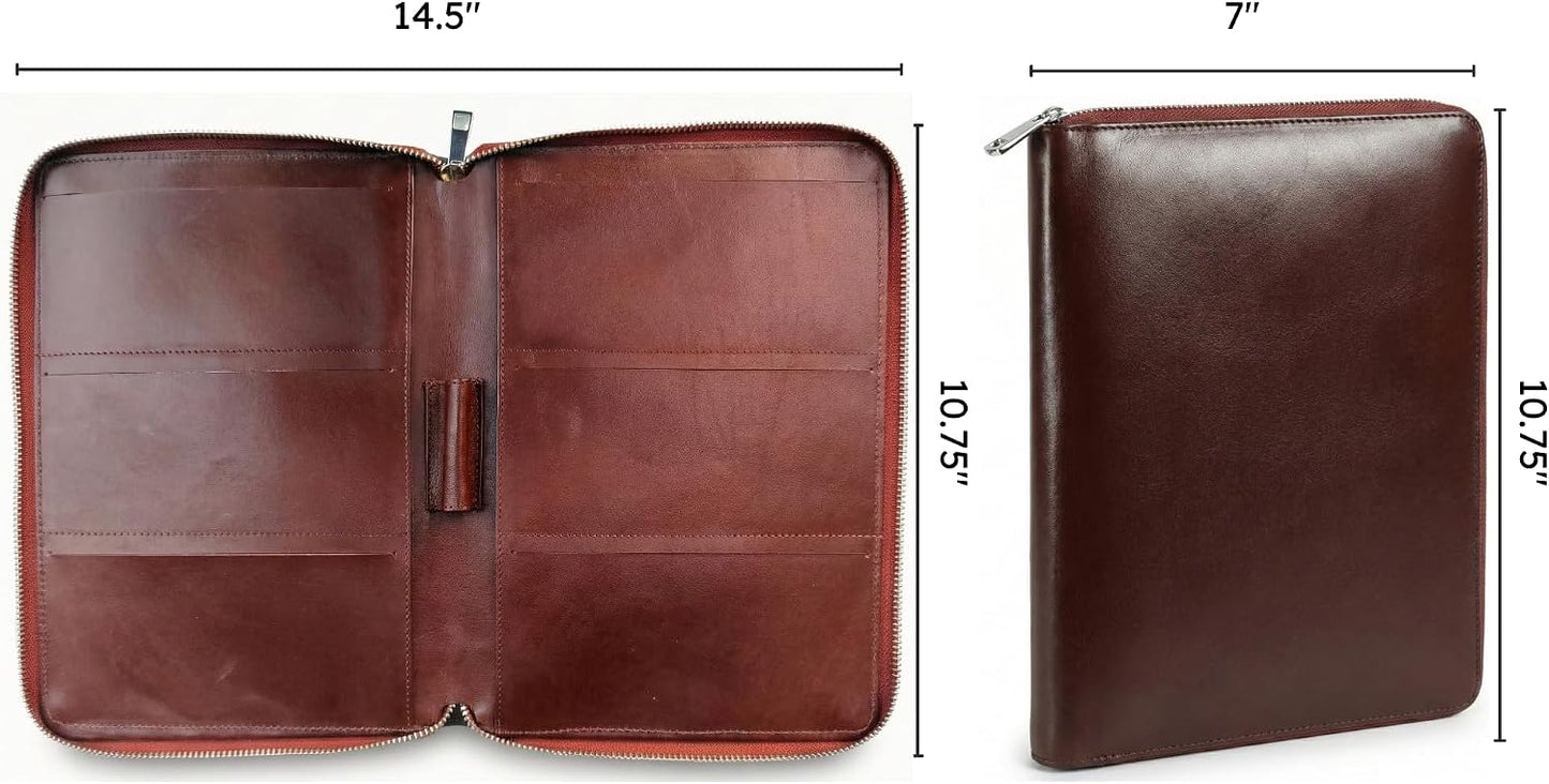 HOTFull Grain Leather Checkbook Cover for Multiple Check Books - Checkbook Organizer for Up to 6 Books With Duplicate Checks - Checkbook Holder for Women and Men, Gift for Loved Ones