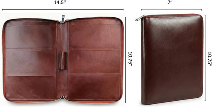 HOTFull Grain Leather Checkbook Cover for Multiple Check Books - Checkbook Organizer for Up to 6 Books With Duplicate Checks - Checkbook Holder for Women and Men, Gift for Loved Ones