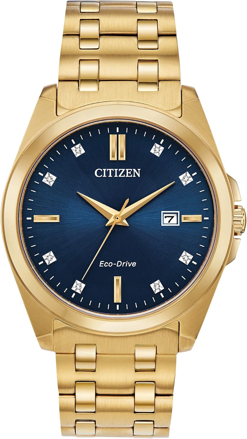 HOTCitizen Men's Classic Peyton 3-Hand Eco-Drive Watch, Date, Sapphire Crystal, Diamond Markers
