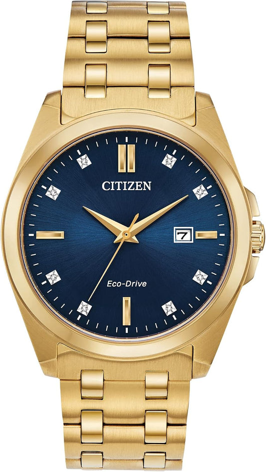HOTCitizen Men's Classic Peyton 3-Hand Eco-Drive Watch, Date, Sapphire Crystal, Diamond Markers