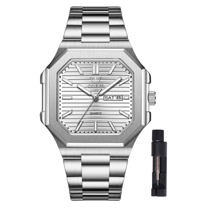 HOTOLEVS Men Multifunction Watch, Multi Dial Waterproof Luminous Chronograph Men's Watch with Date Gift for Men,Stainless Steel Watches for Men,Classic Men Wrist Watch
