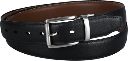 HOTDOCKERS Men's Two-in-one Reversible Rotative Buckle Everyday Casual Dress Belt (Regular and Big & Tall Sizing)