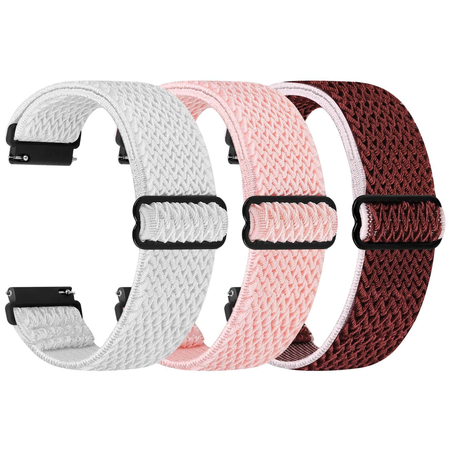 HOTTumpCez Quick Release Watch Band - Choice of Width -18mm 19mm 20mm 22mm 24mm Watch Bands, Solo Loop Adjustable Elastic Nylon Watch Straps Replacement Wristband for Men Women