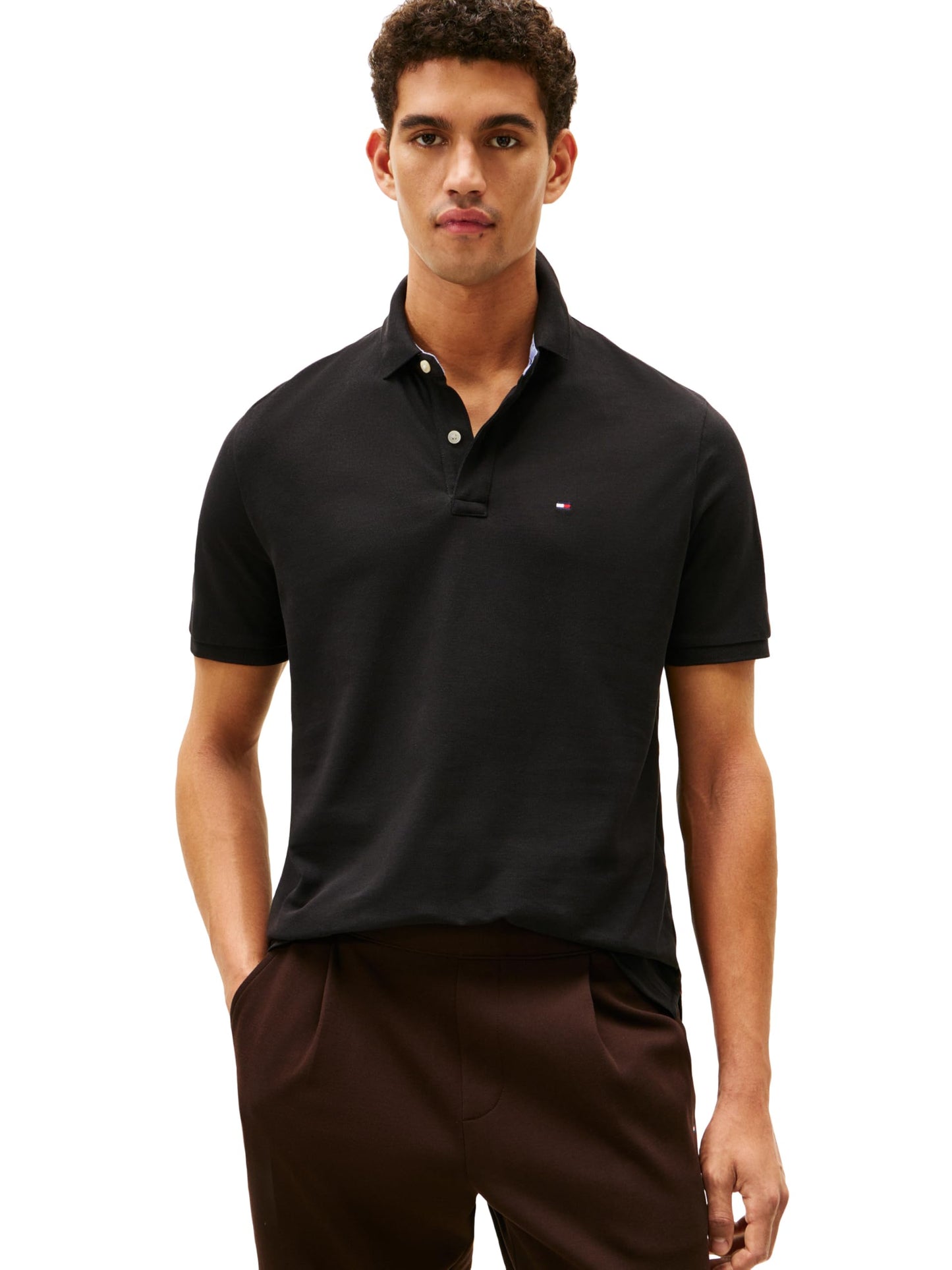 HOTTommy Hilfiger Men's Short Sleeve Cotton Pique Polo Shirt in Classic Fit