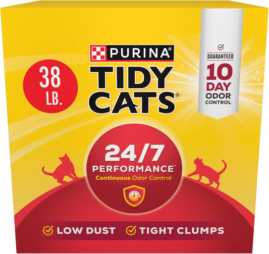 HOTPurina Tidy Cats Clumping Cat Litter, 24/7 Performance Multi Cat Litter - 38 lb. Box