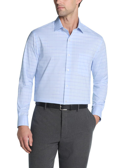 HOTVan Heusen Men's Dress Shirt Regular Fit Ultra Wrinkle Free Flex Collar Stretch Solid