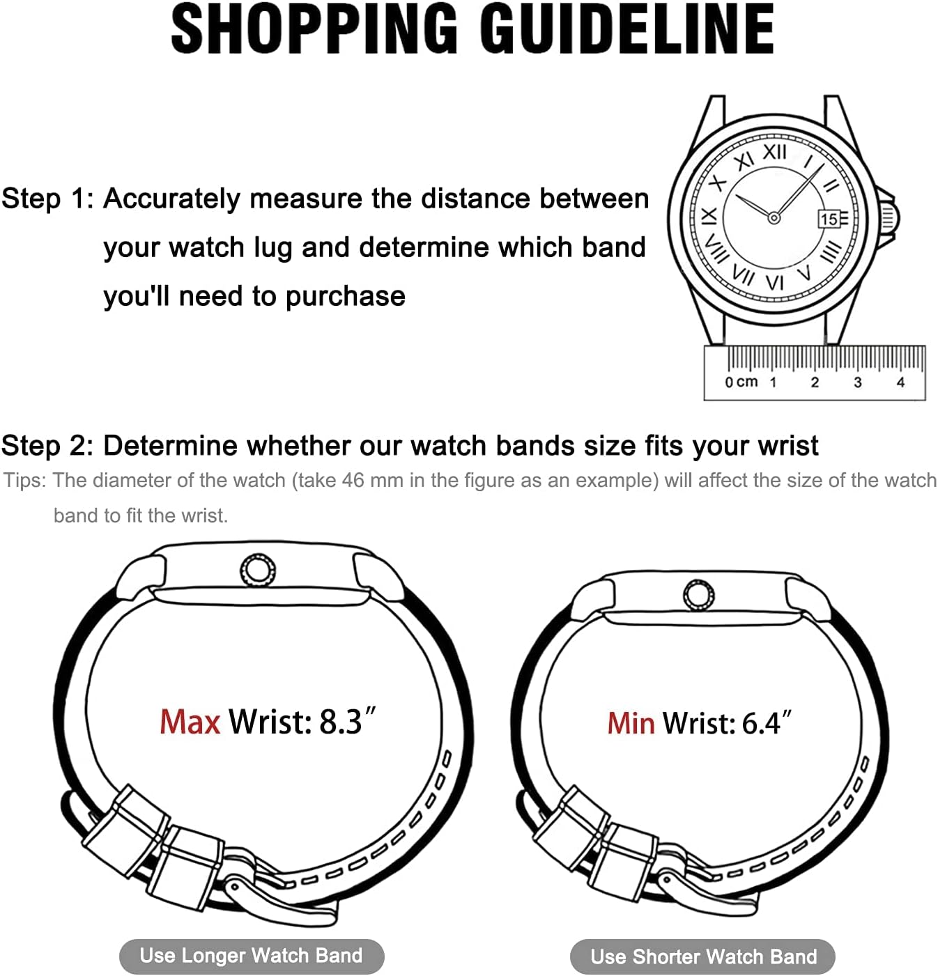 HOTRitche Christmas Gift Silicone Watch Bands 18mm 20mm 22mm 24mm Quick Release Rubber Watch Bands for Men, White Elephant Gifts, Stocking Stuffers For Men