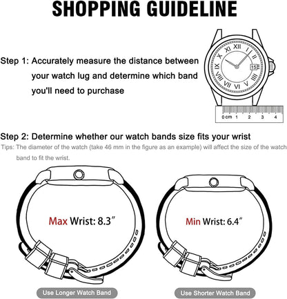 HOTRitche Christmas Gift Silicone Watch Bands 18mm 20mm 22mm 24mm Quick Release Rubber Watch Bands for Men, White Elephant Gifts, Stocking Stuffers For Men