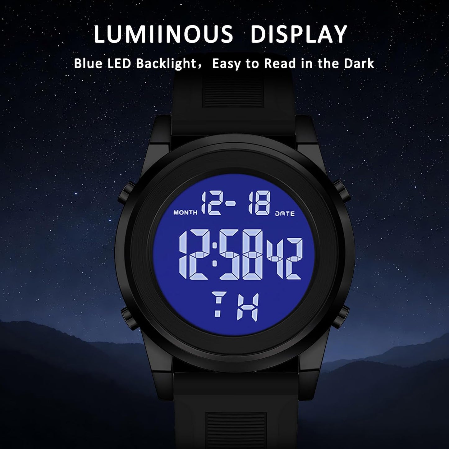 HOTMilitary Silver Waterproof Sports Wrist Watches for Men Digital Tactical Mens Sport Watches Waterproof Military