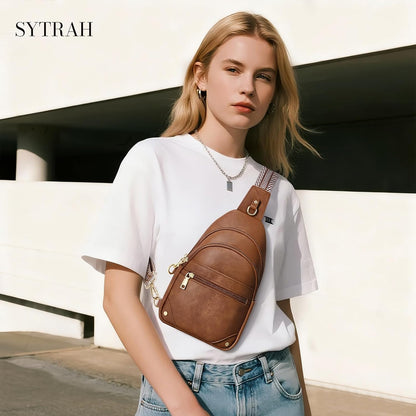 HOTSYTRAH Anti Theft Crossbody Bags for Women, RFID Sling Bag Travel Purse, RFID Cross Body Purses Chest Bag for Travel