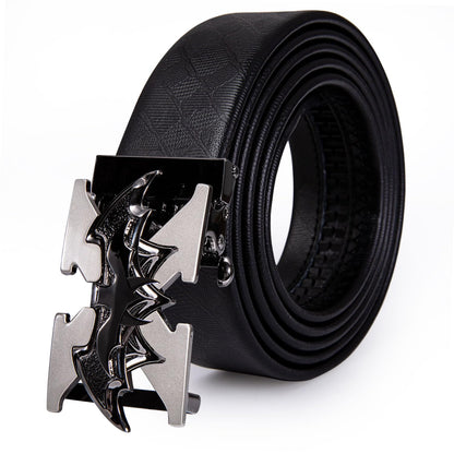 HOTDubulle Designer Mens Belts, Sliding Automatic Buckle Ratchet Dress Belt TOP Genuine Leather Strap Gifts