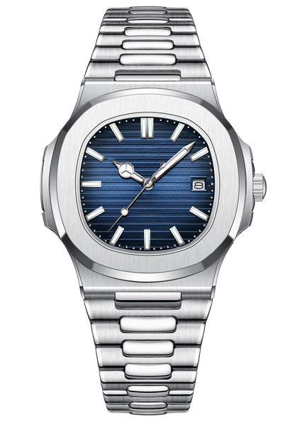 HOTBESTKANG Men Quartz Movement Watch Waterproof Luminous Men's Watch, Stainless Steel Strap Business Watches
