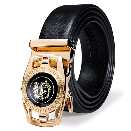 HOTDubulle Designer Mens Belts, Sliding Automatic Buckle Ratchet Dress Belt TOP Genuine Leather Strap Gifts
