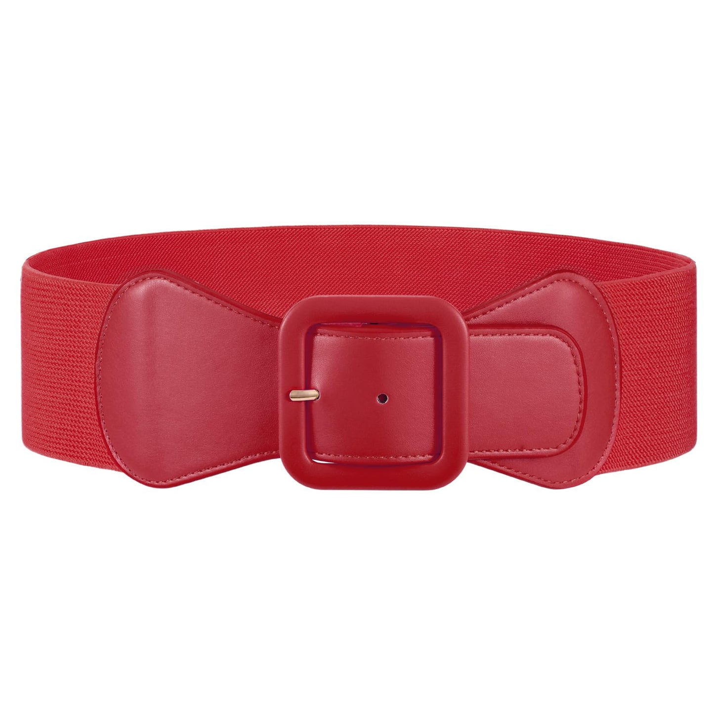 HOTJASGOOD Women Elastic Wide Belt Stretchy Vintage Waist Belt for Dress with Fashion Square Buckle