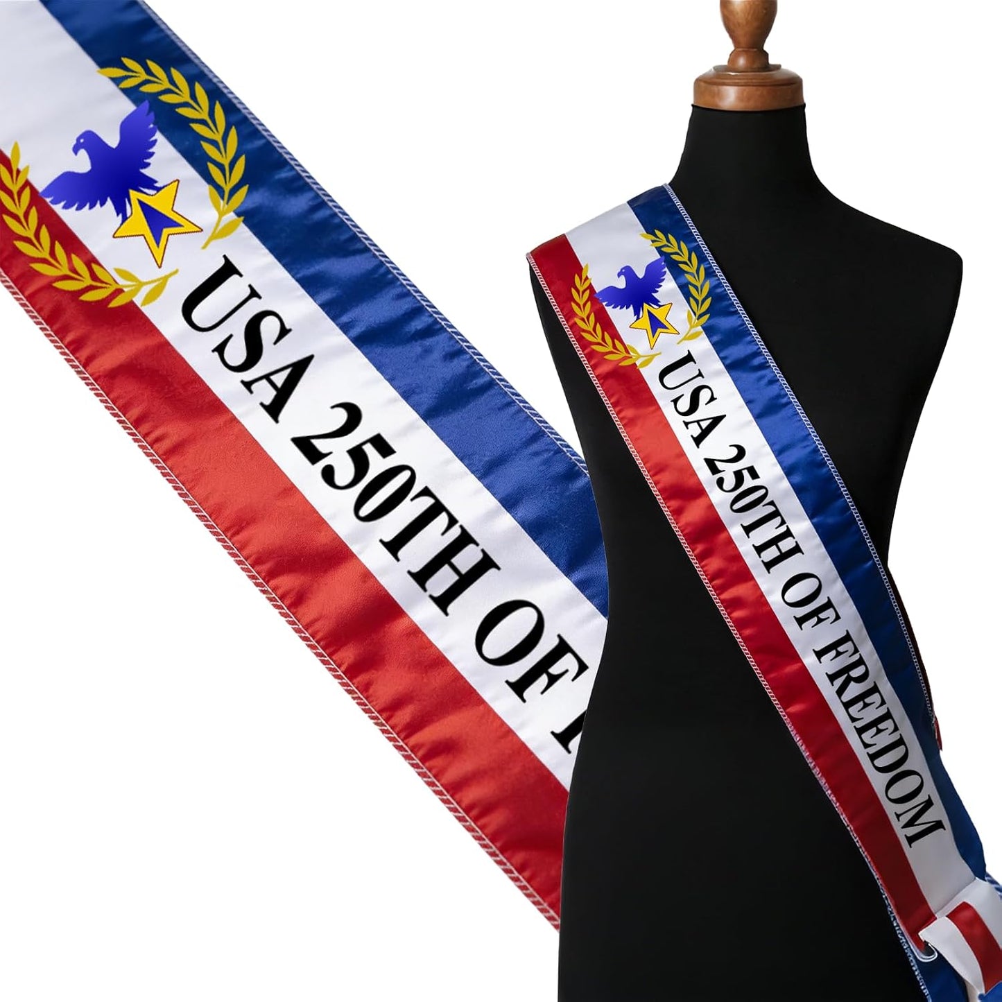 HOTAmerica 250 Sash 250th Anniversary Patriotic Sash Independence Day Parade Sash 4th of July Shoulder Sash 1776 2026 Celebration Decor Custom Patriotic Sash Parade Costume Accessory