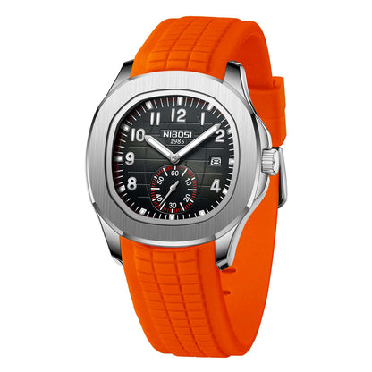 HOTNIBOSI Men's Analog Watch, Black Silicone Strap, Date Display | Unique Designer, Waterproof Fashion Casual Sports Classic Dress Quartz Wrist Watches for Men