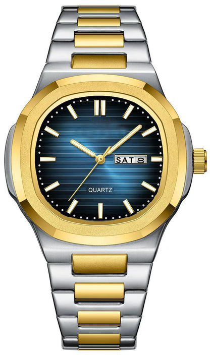 HOTBESTKANG Men Quartz Movement Watch Waterproof Luminous Men's Watch, Stainless Steel Strap Business Watches