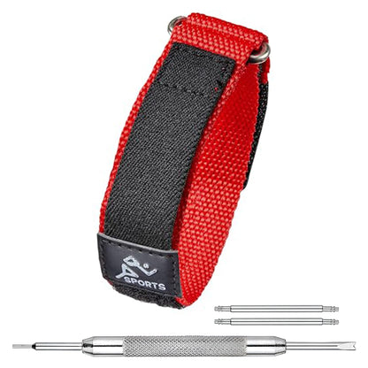 HOTAlpine Sporty Nylon Watch Band | Waterproof Velcro Quick Release Watch Bands |Lightweight & Adjustable Watch Straps for Men |Replacement Watch Band Compatible with Regular & Smart Watches